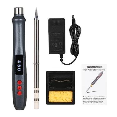 Imagem de CIADAZ 72W T12P Ferro de Solda Ajustável Equipamento de Estação de Solda Digital SH72 Conjunto de Ferramentas de Reparo de Eletrônicos Domésticos Portáteis Plugue UE 100-240V