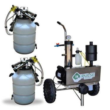 Imagem de Ordenhadeira Mecânica Móvel Inox Bv 450, 2 Cv Com 2 Conjuntos - In Pul