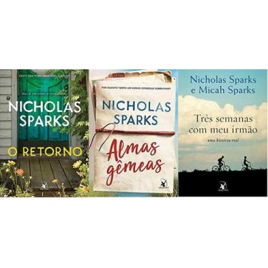 Imagem de Kit 3 livros nicholas sparkso retorno + dois a dois + almas gemeas