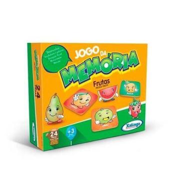 Imagem de Jogo Da Memória Frutas Com 24 Peças Em Madeira - Xalingo
