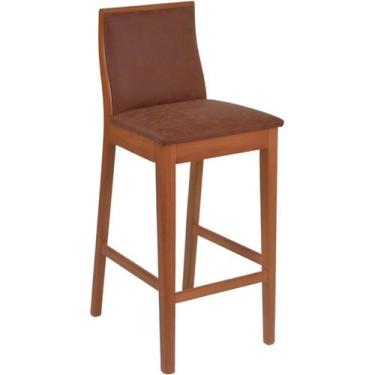 Imagem de Banqueta Havai Madeira Maciça - Refinatto, Amêndoa