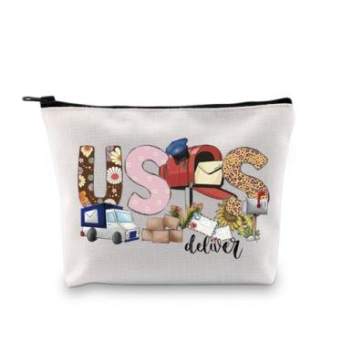 Imagem de GJTIM USPS Postal Worker Gift Mail Carrier Gift USPS Deliver Zipper Pouch Makeup Bag Valorization Gift for Mail Lady, Bolsa de entrega USPS, Bolsa cosmética de lona com zíper