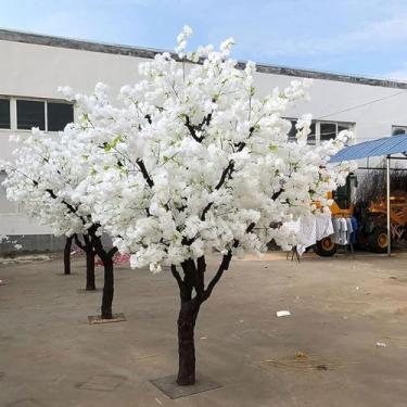 Imagem de Árvores Artificiais Da Flor De Cerejeira Para A Decoração Do Casamento Do Hotel, Flores Artificiais Árvore Branca Da Flor De Cerejeira - Decoração Interna/exterior Home, Color, 1.5x1.5m