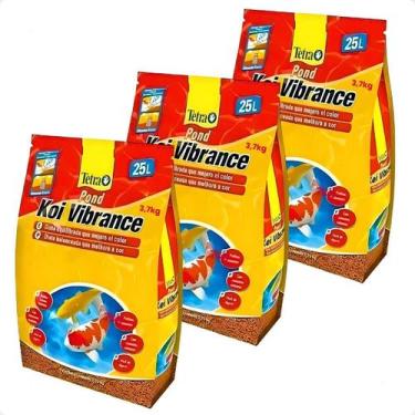Imagem de Kit 3 Ração Peixe Koi Vibrance Sticks Tetra - 3,7Kg