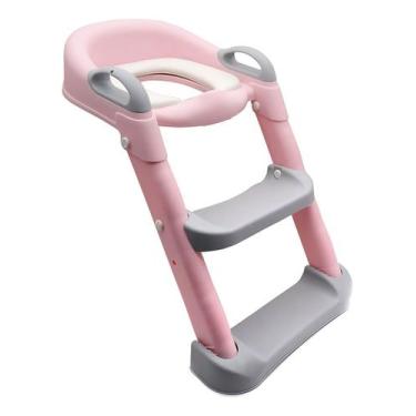 Imagem de Assento Redutor Infantil Com Escada Para Vaso Sanitário Desfralde Corr
