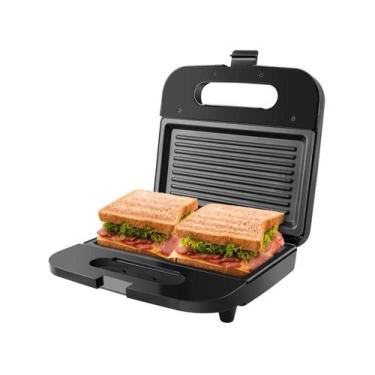Imagem de Sanduicheira Britânia BGR20 1500W Preta 66701196, Preto e Inox, 220V