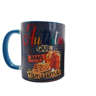 Imagem de Caneca Com Colher ul Autista Que Ama Chocotone + Chaveiro - Coleção Te