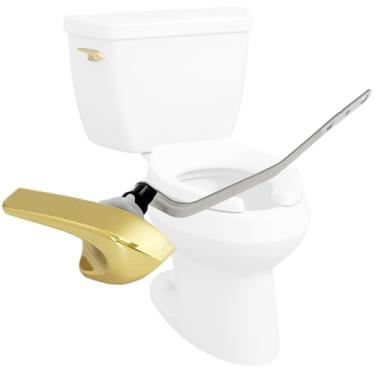 Imagem de Alça de vaso sanitário de montagem lateral adequada para Kohler 87115-VF, kit de substituição de alça de vaso sanitário dourada compatível com tanque Kohler, ouro polido