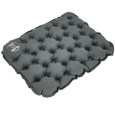 Imagem de Almofada de assento inflável portátil com pressão para inflar, almofada de assento leve para acampamento com bolsa de armazenamento e panos de reparo, almofada de assento impermeável para assento de