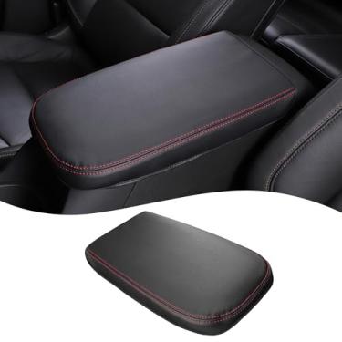 Imagem de QianBao Compatível com almofada de console central automotivo, caixa de apoio de braço de carro capa de couro de microfibra, protetor de apoio de braço de console central para Chevrolet Equinox 2018 2019