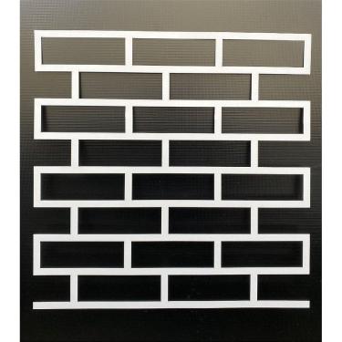 Imagem de Stencil Tijolinho Revestimento De Parede Pintura 60X60 Cm