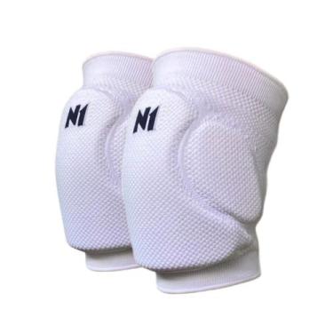 Imagem de Joelheira De Vôlei Profissional N1 Sports Spry Branca Knit 3d, GG