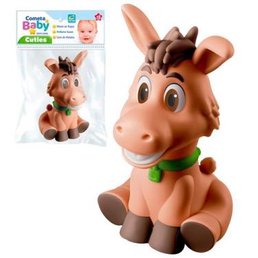 Imagem de Burrinho Mordedor Bebê Sensorial Brinquedo Vinil Macio 3 Meses Animais