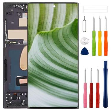 Imagem de [Versão dos EUA] [com moldura] Conjunto digitalizador de tela sensível ao toque SWARK TFT LCD para Galaxy S23 Ultra SM-S918U, S918W, G998A com kit de ferramentas de reparo atualizado - sem função de