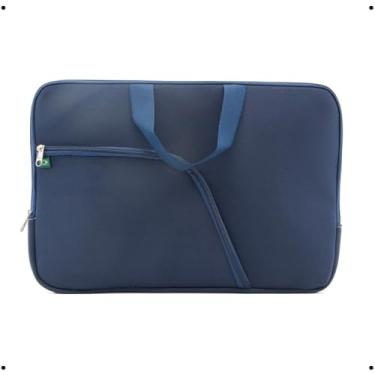Imagem de Pasta Capa Case para Notebook Azul Marinho, Com Alças e Bolso Externo. Impermeável e Anti-Impacto.-MGA STORE