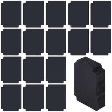 Imagem de CRASPIRE 20 peças divisórias de cartão colecionáveis pretas 9,4 cm x 7,1 cm caixas de armazenamento de papel de classificação de plástico fosco organizador padrão separador de bandeja de deck com aba