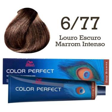Imagem de Coloração Color Perfect 6/77 Louro Escuro Marrom Intenso  Wella - Well