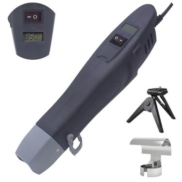 Imagem de mofa Mini Pistola De Calor Temperatura Variável 350W 250℉~850℉ (150℃- 450℃) Aquecimento Rápido, Visor Digital Lcd, Ferramentas Ar Quente Com Bico Refletor E Proteção Contra Sobrecarga Tripé Para Art