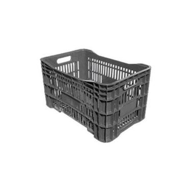 Imagem de Caixa Plástica Organizadora Preta 45L  36x31x56cm  Multiuso, Resistent