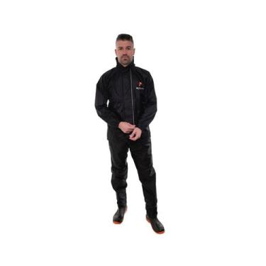 Imagem de Capa roupa conjunto chuva motoqueiro masculina nylon pioneira tam g 00