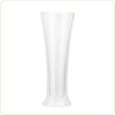 Imagem de Copo de Vidro Parede Dupla Térmico Drinks Cerveja Chopp Gelado (1, 300ml)