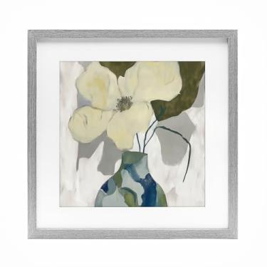 Imagem de Stupell Industries Estampa emoldurada cinza Boho Modern Petals Under Glass por Elara Yasna, 13 x 13