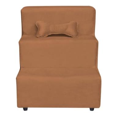 Imagem de Escadinha para Pet 3 Degraus Gato e Cachorro,rampa para pet subir na cama(Terracota)
