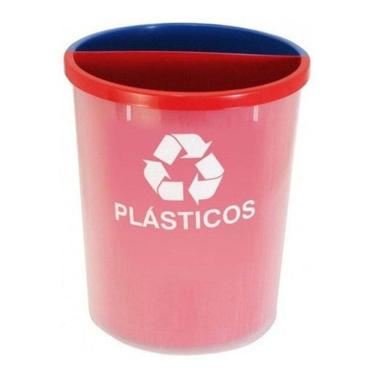Imagem de Lixeira Mix 25 Litros Coleta Seletiva Com 2 Divisões Mix2