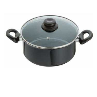 Imagem de Panela 20 Esmaltada Preta Indução, Cooktop, Elétrico, A Gás