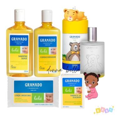 Imagem de kit Granado Bebê shampoo + condicionador + Colônia + Sabonetes e Lenço umedecido