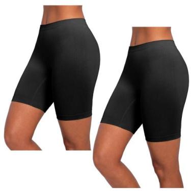 Imagem de Kit Com 2 Short Segunda Pele Feminino Calcinhas Microfibra Lingerie Ín