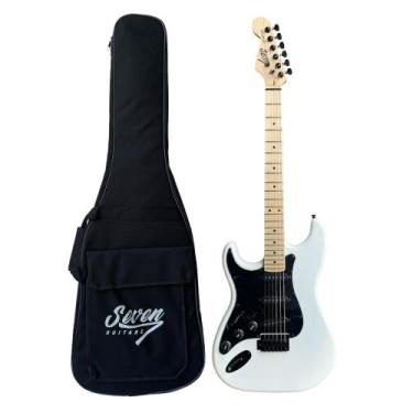 Imagem de Guitarra Strato Seven Canhoto Sgt-207 LH Branca C/ Bag - Seven Guitars