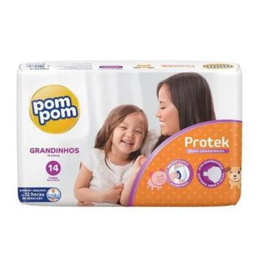 Imagem de Fralda Pompom Derma Protek Tam Grandinhos - 14 fraldas - OFERTA