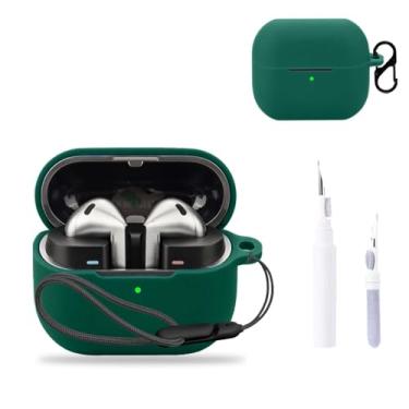 Imagem de NOUKAJU Capa para Samsung Galaxy Buds3 FE, capa protetora para fone de ouvido (com mosquetão + cordão + caneta de limpeza) à prova de quedas, arranhões, à prova de choque, capa para Samsung Galaxy