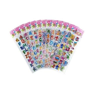 Imagem de Adesivos De PVC 3D De Unicórnio Kawaii Com Bolhas, 12 Folhas/Conjunto 