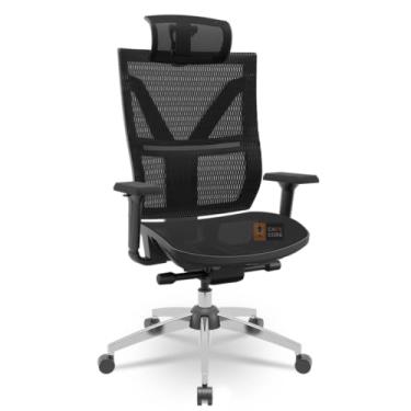 Imagem de Cadeira Darix X+ Cromada Slider Braços 3D PU Plaxmetal Nacional NR-17 Assento em Tela Ergonomica