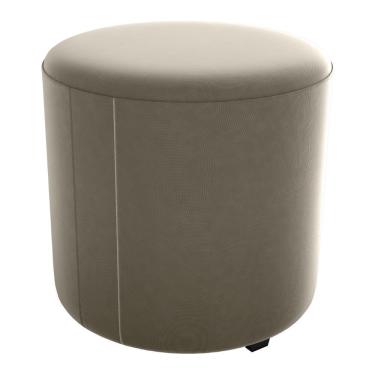 Imagem de Puff Redondo Copenhage Veludo Maserati Milani Store Marrom Claro