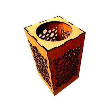 Imagem de Castiçal Star Com Vela Eletrônica - Marrom - LENOBRE