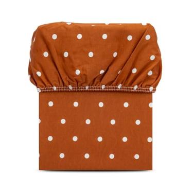 Imagem de Lençol Casal Estampado Avulso com Elástico Percal 180 fios - 40 CM DE ALTURA (POÁ TERRACOTA)