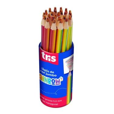 Imagem de Lápis De Cor Jumbo Rainbow - Mina Multicolorida Neon -TRIS