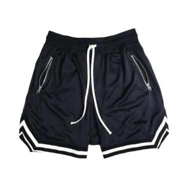 Imagem de Shorts de Basquete Masculino Vermelho - Casual, Respirável para Academ