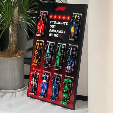 Imagem de iLuane Quadro de parede para Lego Speed Champions Collector's Pack 66802, moldura de exibição para 10 carros, ideal para colecionadores adultos, suporte de parede para casa e escritório, estilo B