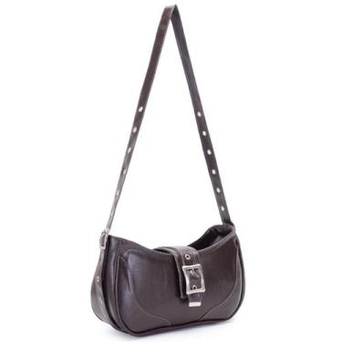 Imagem de Bolsa Feminina Transversal Pequena Baguete Meia Lua Bolsa para Festa -