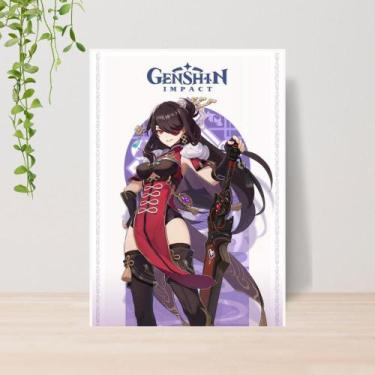 Imagem de Quadro Decorativo Jogo Genshin Impact A4  Placa MDF - Lomi Art, GEN010