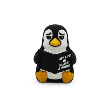 Imagem de GOOFBALLS Pequenos leitores – Estatuetas fofas para estantes, mesas, terrários e decoração de casa – Estátuas de animais que adoram livros – Pinguim