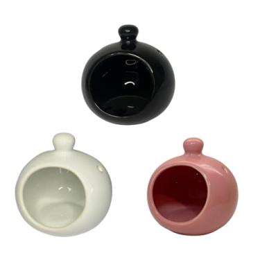 Imagem de Porta Alho Alheiro Pequeno Feito em Cerâmica(Aleatoria Preto-Branco ou Rosa)