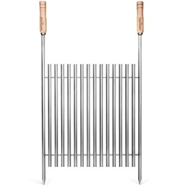 Imagem de Grelha para Churrasco Argentina - Estrutura Reforçada e Fácil de Manusear - Ideal para Cortes Suculentos com Marcação Uniforme - Formato Médio - Simonaggio