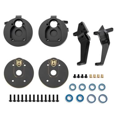 Imagem de MEUS Racing Brass Stub Axle Carrier Front Steering Knukles Kit for Axial 1/8 AXP8 GILAMON 2.2 4X4 RTR Trail Buggy Upgrades