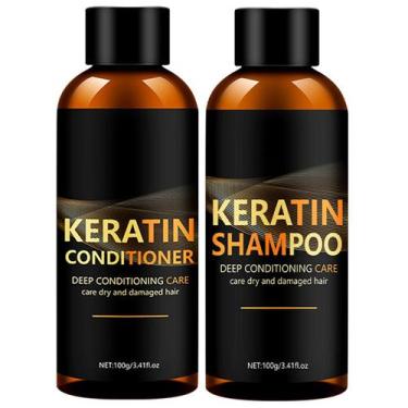 Imagem de Conjunto de shampoo e condicionador de queratina Krmspe 2x100ml sem su