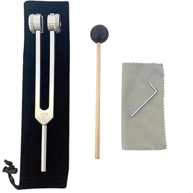Imagem de Diapasão de 128 hz Diapasão médico ponderado biosônico para cura Diapason 128 hertz Diapason Medical Tuning Fork C128 F Sharp Tuning Fork 128HZ